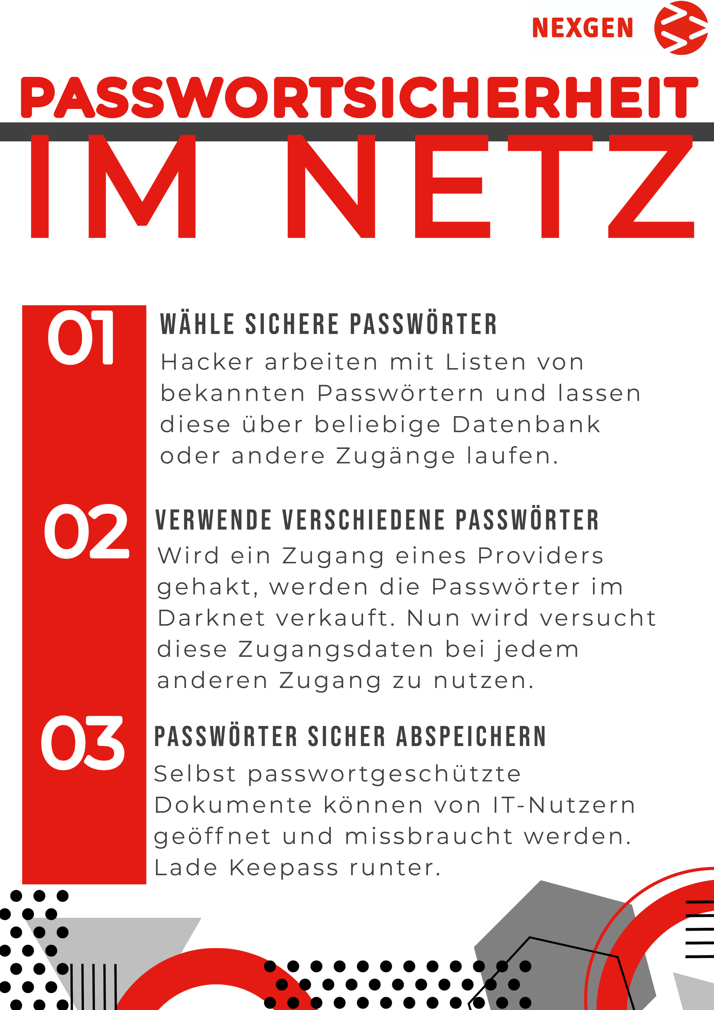 Passwort sicherheit im netz_roter balken bis unten _instagram
